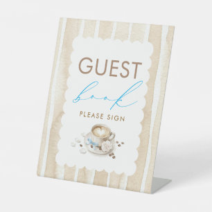 Signe De Table Pancarte de table pour Baby Shower Garçon Livre d'