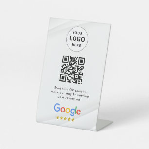 Signe De Table Pancarte de tablette de code QR de critiques Googl