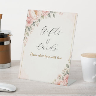Signe De Table Pancarte pour les cadeaux et cartes de la fête de