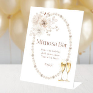 Signe De Table Pancarte pour un bar de Mimosa pour une fête de do