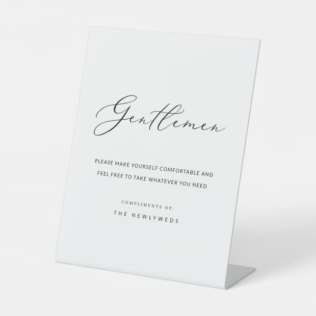 Signe De Table Panier de salle de bain pour hommes pour mariage (Recto)