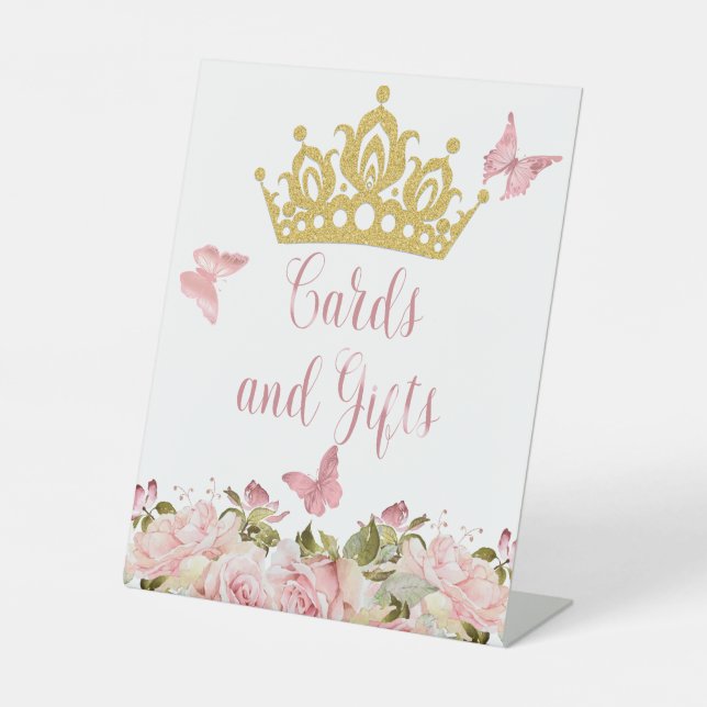 Signe De Table Papillons de la Couronne Cartes et Cadeaux Floraux (Recto)