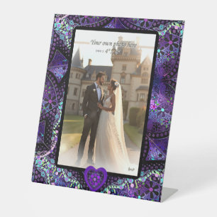 Signe De Table Parapluie violet & coeurs .7