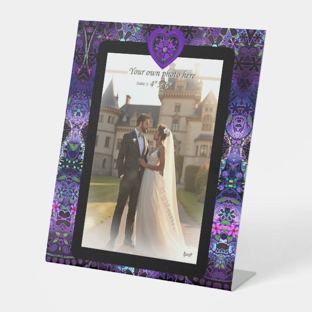 Signe De Table Parapluie violet & coeurs.7 (Recto)