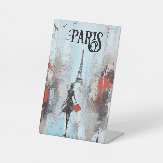 Signe De Table Paris, Femme liée en noir (Recto)