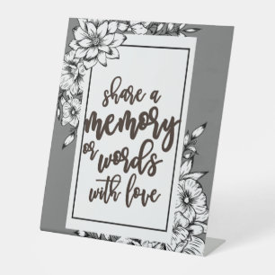 Signe De Table Partagez une mémoire ou des mots avec Love Mariage