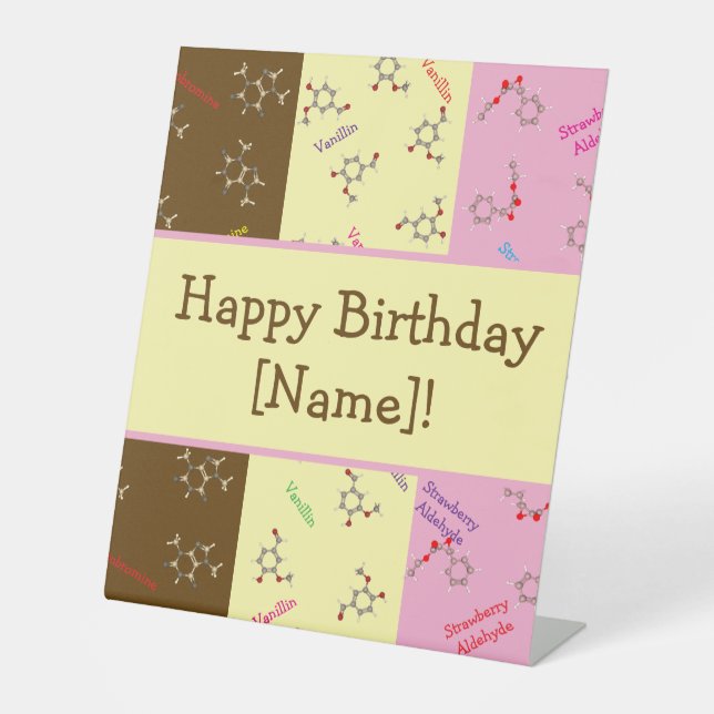 Signe De Table Parti de chimie de la crème glacée napolitaine (Recto)