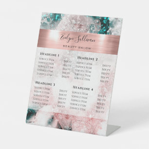 Signe De Table Parties scintillant Aquarelle Rose Gold Foil Tarif
