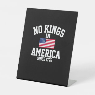 Signe De Table Pas de rois en Amérique Drapeau USA Rétro Style Co