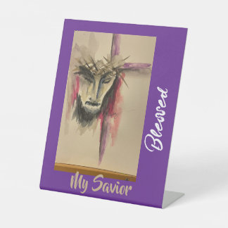 Signe De Table Passion of Christ Pedestal Sign