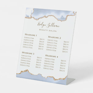 Signe De Table pastel blue Agate Beauty Salon