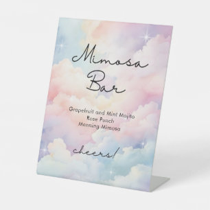 Signe De Table Pastel Clouds Sky Mimosa Bar Fête des mariées