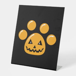 Signe De Table Paw chien d'Halloween
