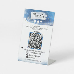 Signe De Table *~* PAYER QR code Table Table Tente Piéton Signal