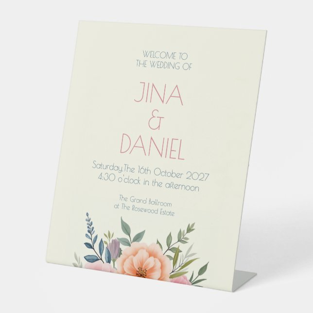 Signe De Table Pêche et rêve pétale (Recto)