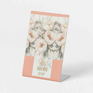 Signe De Table Peinture à l'huile texturée Peonies - Elégant Moth