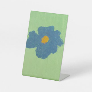 Signe De Table Peinture de fleur bleue