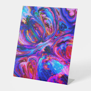 Signe De Table Peintures à teintes pourpres modernes