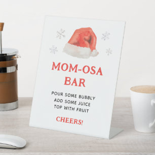Signe De Table Père Noël Baby Holiday Baby shower Mom-Osa Bar
