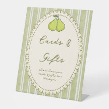 Perfect pair pear bridal shower gift table sign