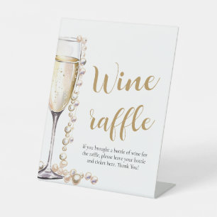 Signe De Table Perles et Prosecco Fête des mariées Jeu de Raffle 