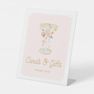 Signe De Table Perles roses et cartes de poursuite et cadeaux