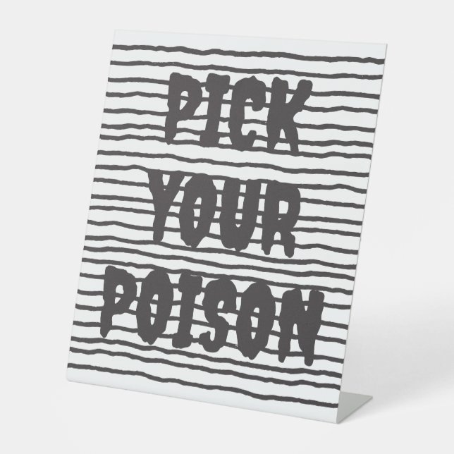 Signe De Table Personnalisable Choisissez votre poison (Recto)