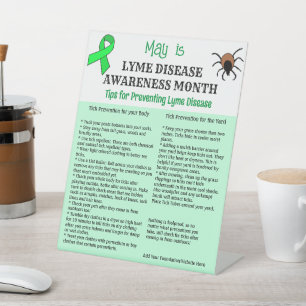 Signe De Table Personnalisé Lyme Prévention de la Maladie