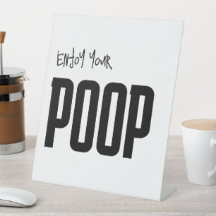 Signe De Table Personnalisé Profitez De Votre Poop Funny Pooping 