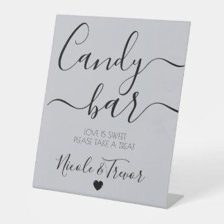 Signe De Table PERSONNALISER - Bar à bonbons de mariage calligrap