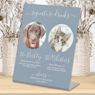 Signe De Table Pet Chien Signature Mariage Boissons Photo Dusty B