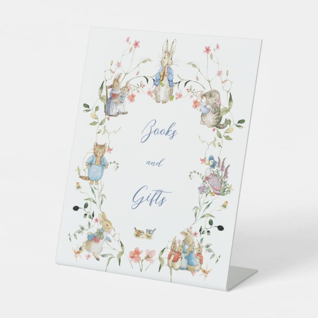 Signe De Table Peter le Baby shower Fleur sauvage Rabbit (Recto)