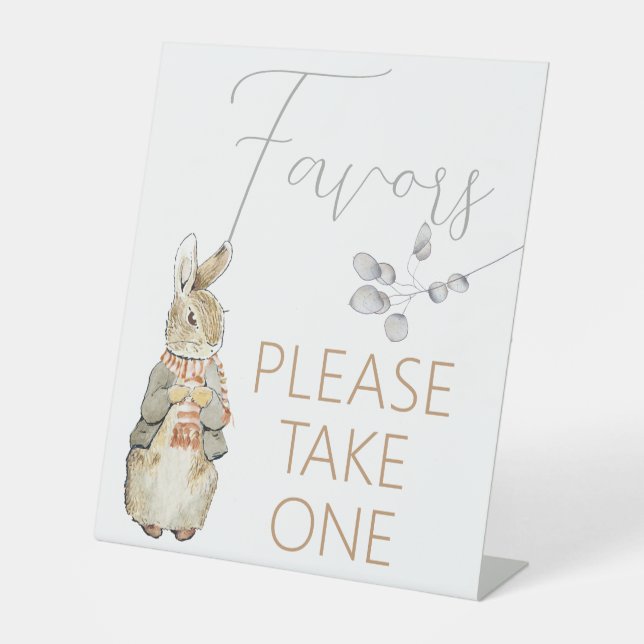 Signe De Table Peter le lapin Automne Automne Hiver Livres Faveur (Recto)