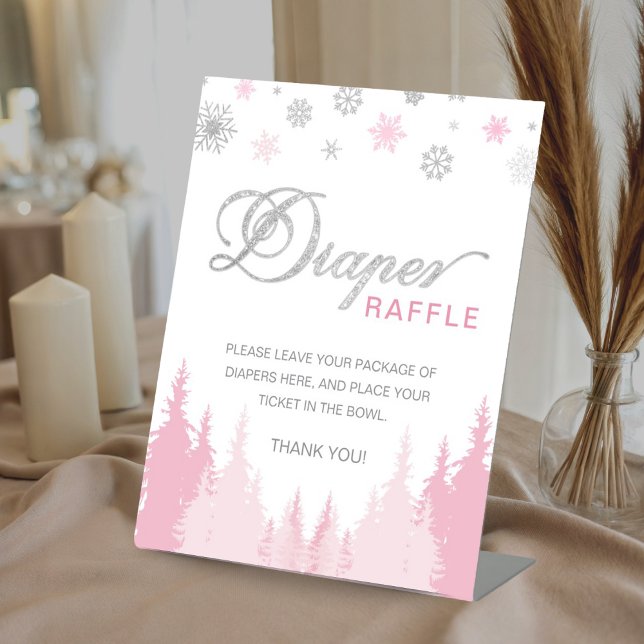 Signe De Table Petit Baby shower d'hiver de flocon de neige Raffi (Créateur téléchargé)