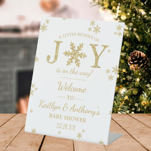 Signe De Table Petit Ensemble De Joie Baby shower De Noël Bienven