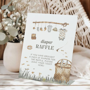 Signe De Table Petit Pêcheur Aquarelle Pêche Déchets Raffin