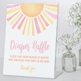 Signe De Table Petit Rayon De Baby shower Soleil Déchets Raffin