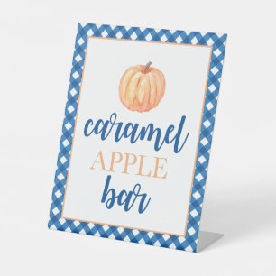 Signe De Table Petite citrouille bleue Nourriture d'anniversaire