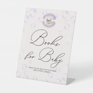 Signe De Table Petits Livres Pearl Pour Baby shower Bébé