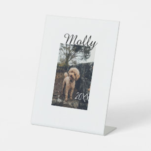 Signe De Table Photo de naissance d'animal de compagnie chien cha