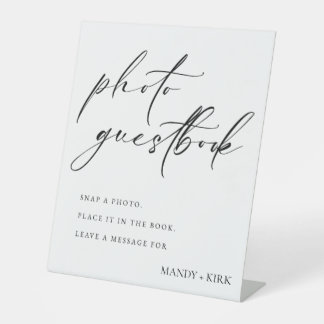 Signe De Table Photo Guestbook Sign – Please Snap a Photo & Sign 