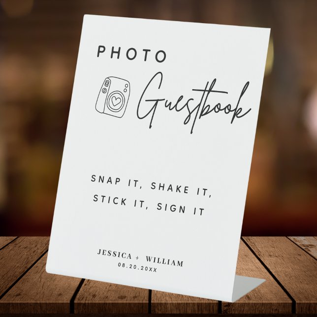 Signe De Table Photo Livre d'or Snap It Shake it Stick It Stick i (Créateur téléchargé)