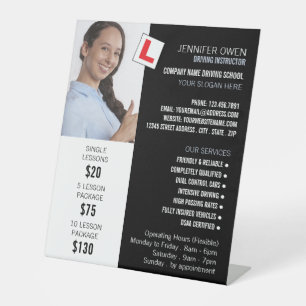 Signe De Table Photo personnalisée, École de conduite, Instructeu
