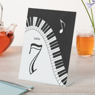 Signe De Table Piano-musiciens créatifs Numéro de table