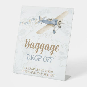 Signe De Table Pilote d'avion Aviateur 1er Anniversaire Chute de