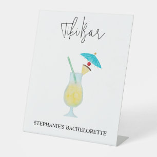 Signe De Table Piña Colada Mariage tropical Bachelorette Tiki Bar