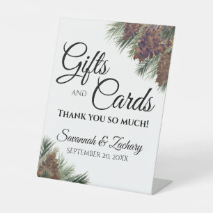 Signe De Table Pinecones rustiques & Branches Cadeaux de mariage 