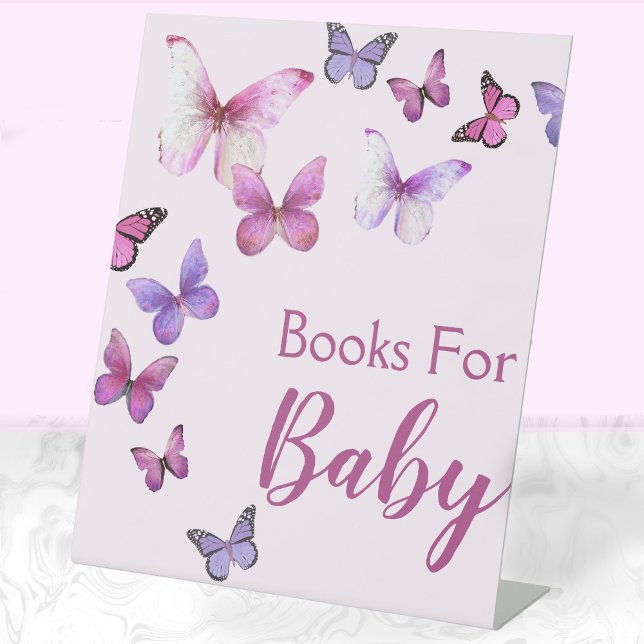 Signe De Table Pink A Little Butterfly Baby showers cadeaux (Créateur téléchargé)