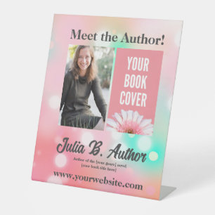 Signe De Table Pink & Mint Auteur de livres Signer ou Lancement d