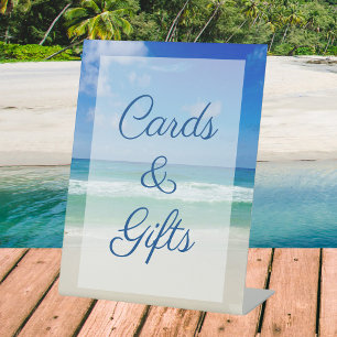 Signe De Table Plage Mariage Ocean Waves Cartes photos & Cadeaux